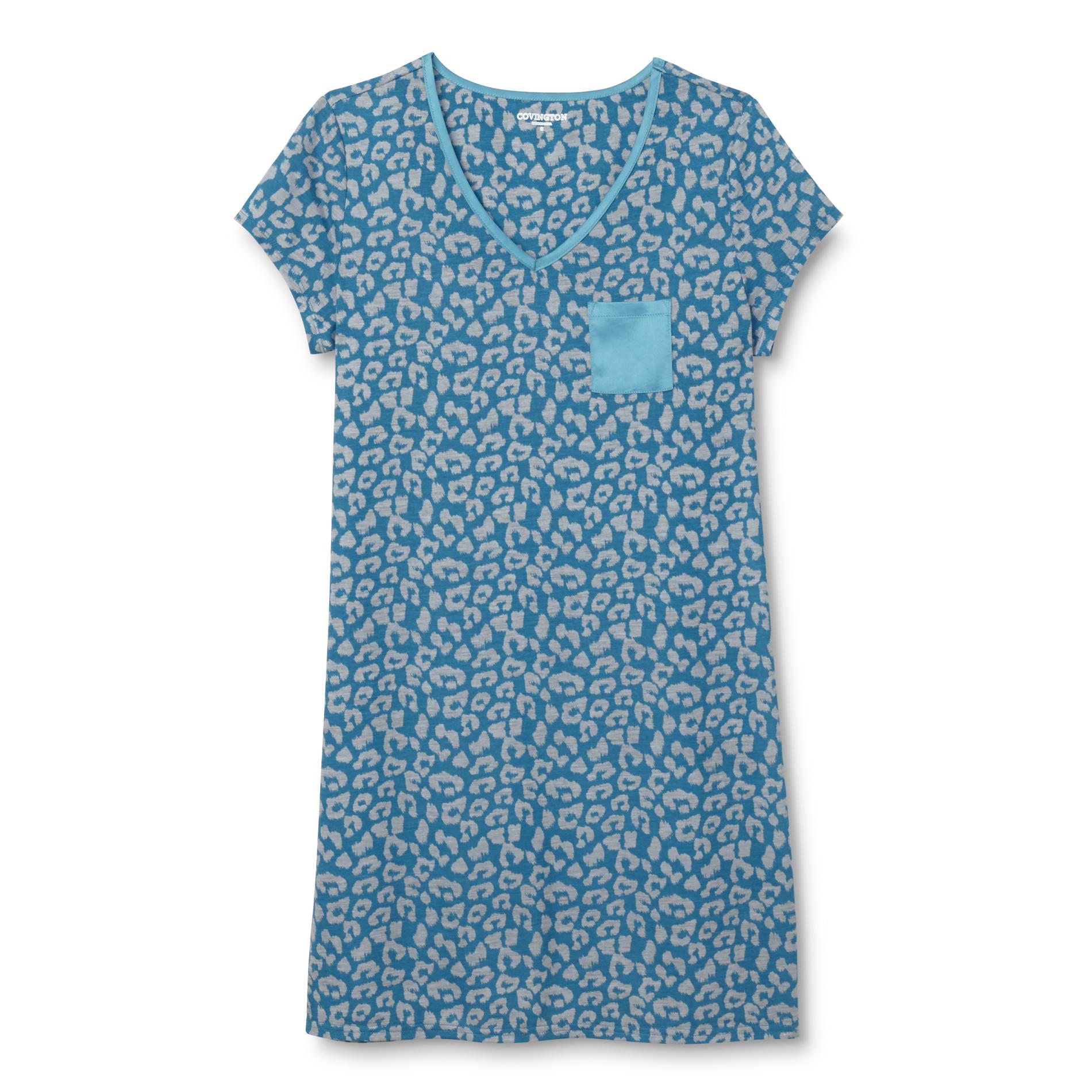 Covington Women's Plus Sleep Shirt - Leopard Print