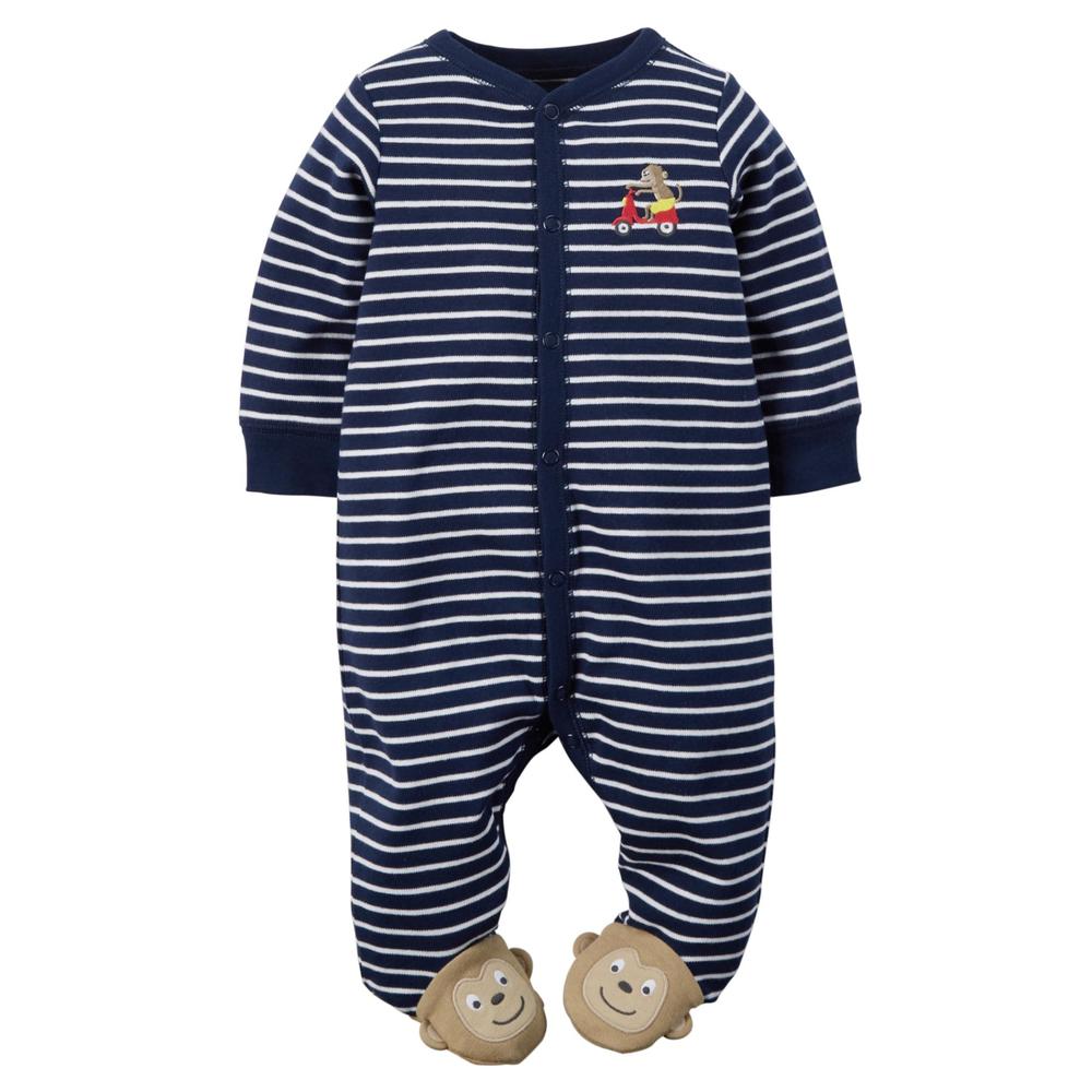 Carter's Newborn Boy's Footed Pajamas - Monkey