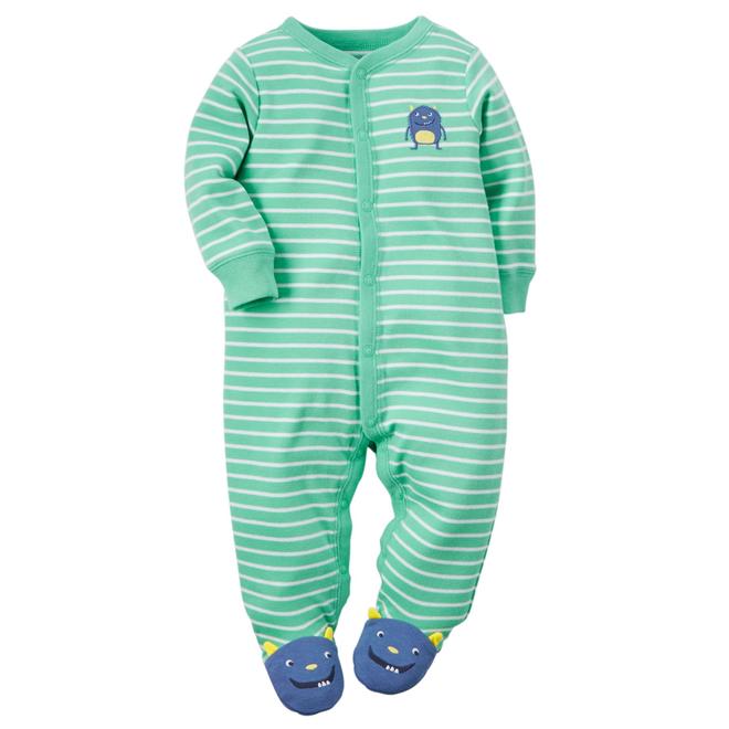 Carter's Newborn Boy's Footed Pajamas Monster