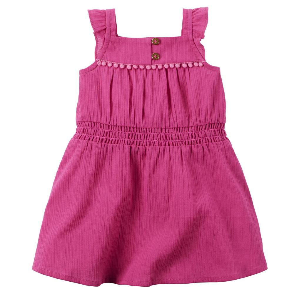 Carter's Newborn & Infant Girl's Crepon Dress & Diaper Cover