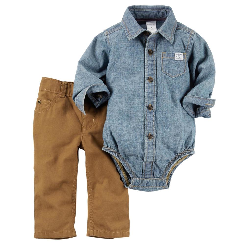 Carter's Newborn & Infant Boy's Button-Front Bodysuit & Pants