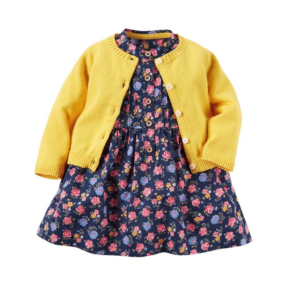 Carter's Newborn & Infant Girls' Dress & Cardigan - Floral