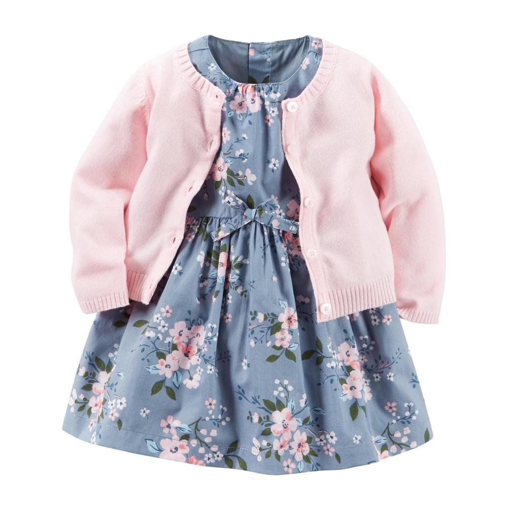 Carter's Newborn & Infant Girls' Dress & Cardigan - Floral