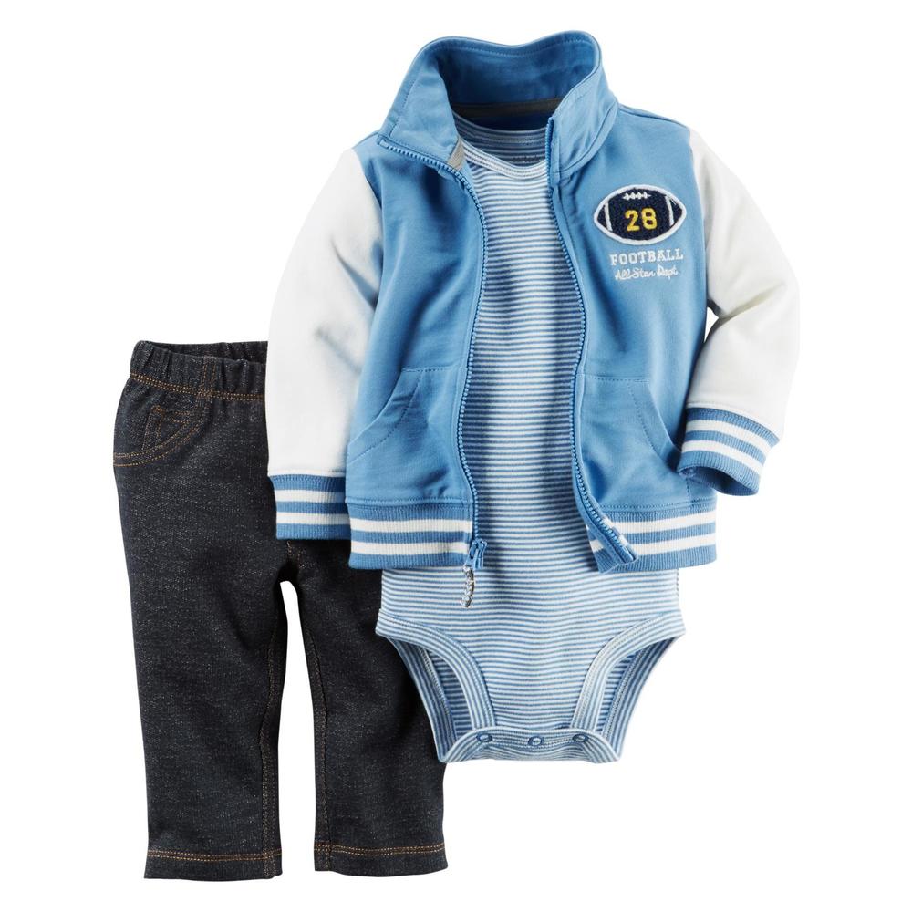 Carter's Newborn & Infant Boys' Jacket, Bodysuit & Pants - Varsity
