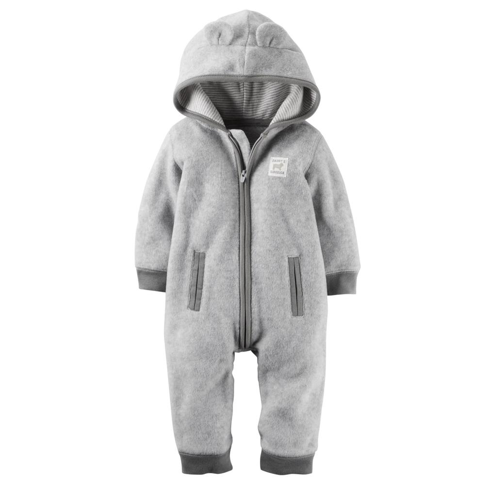 Carter's Newborn & Infant Boys' Hooded Fleece Jumpsuit - Dog