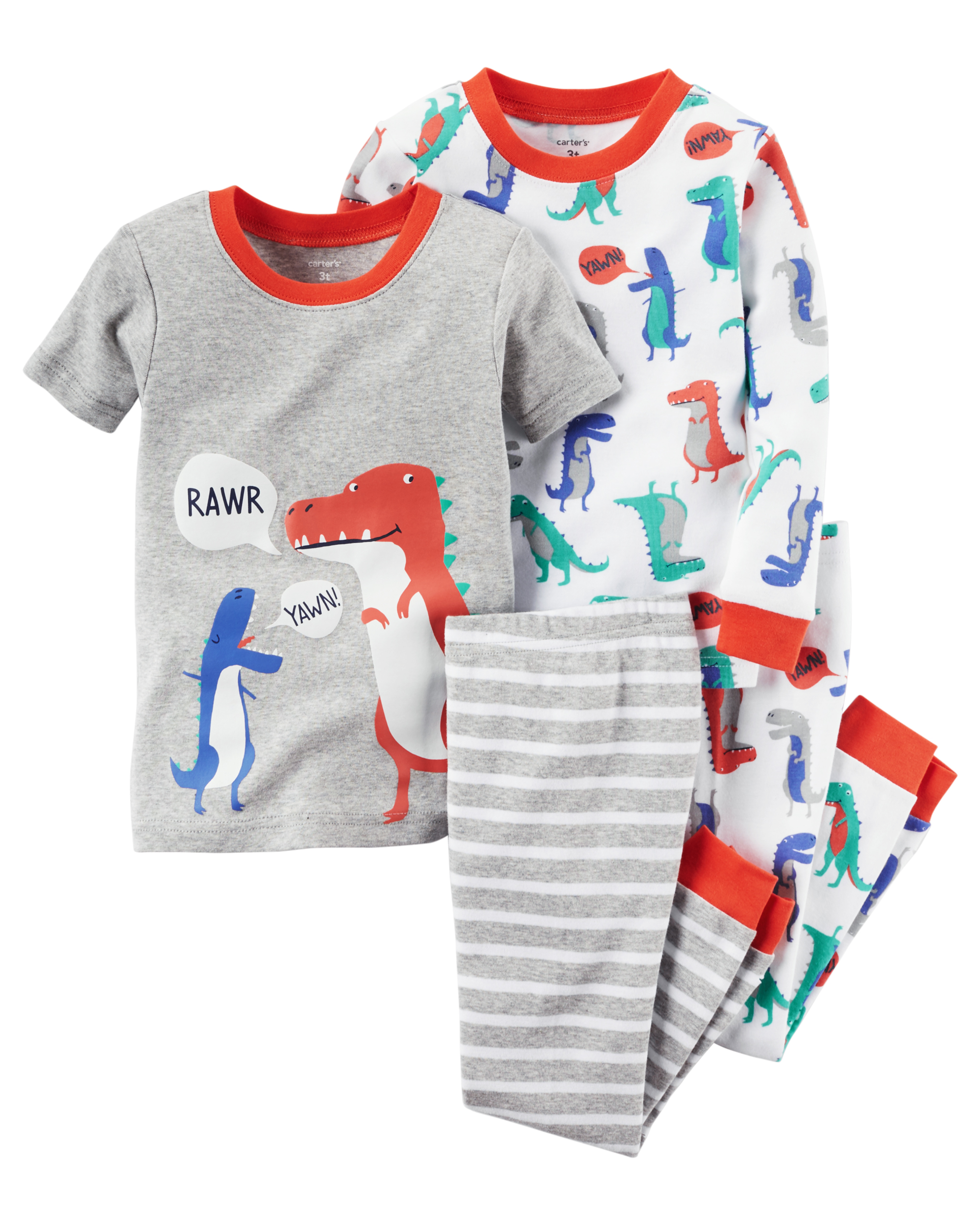 Carter's Infant & Toddler 4-Pc. Dino Print Pajama Set