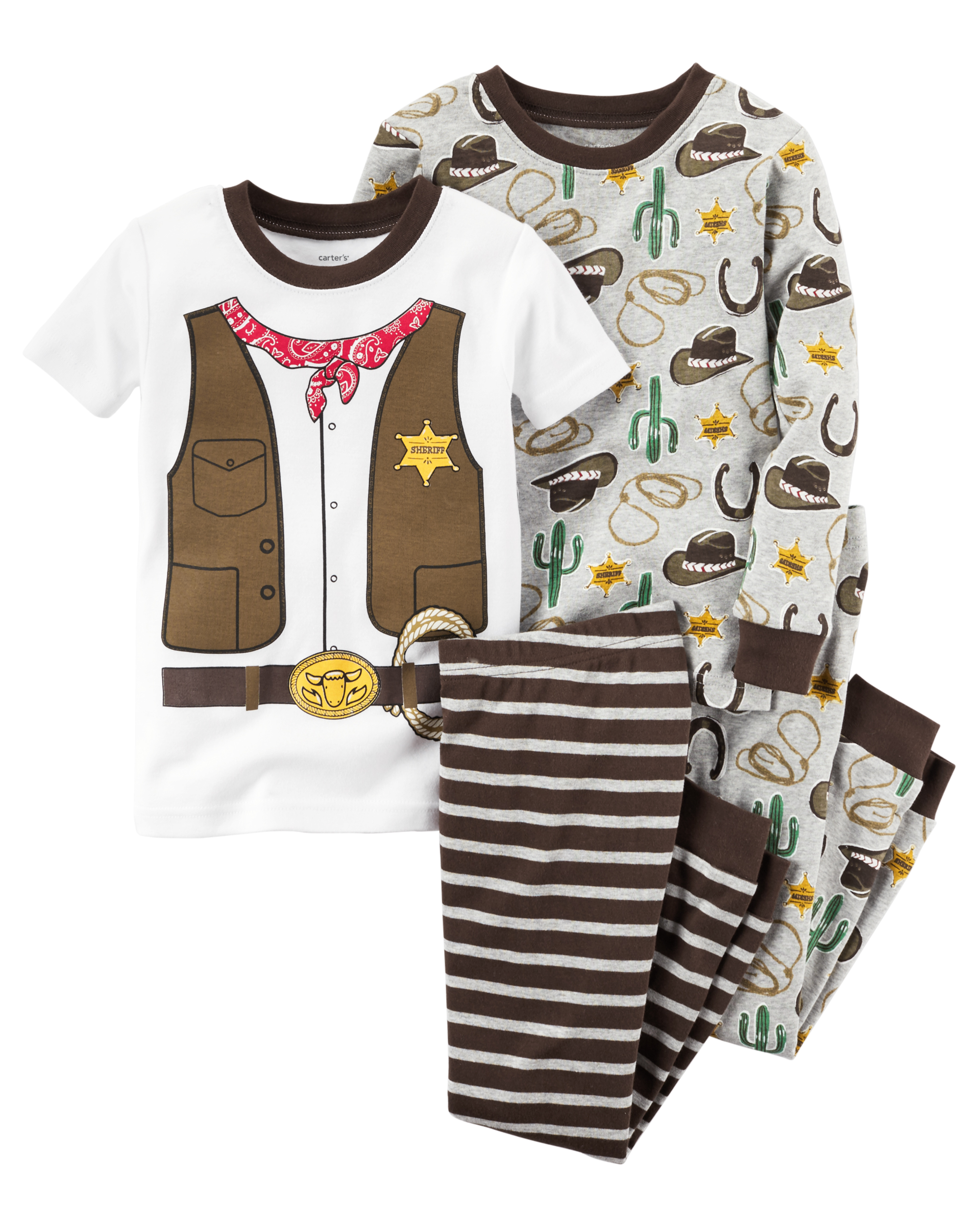 Carter's Infant & Toddler 4-Pc. Cowboy Pajama Set