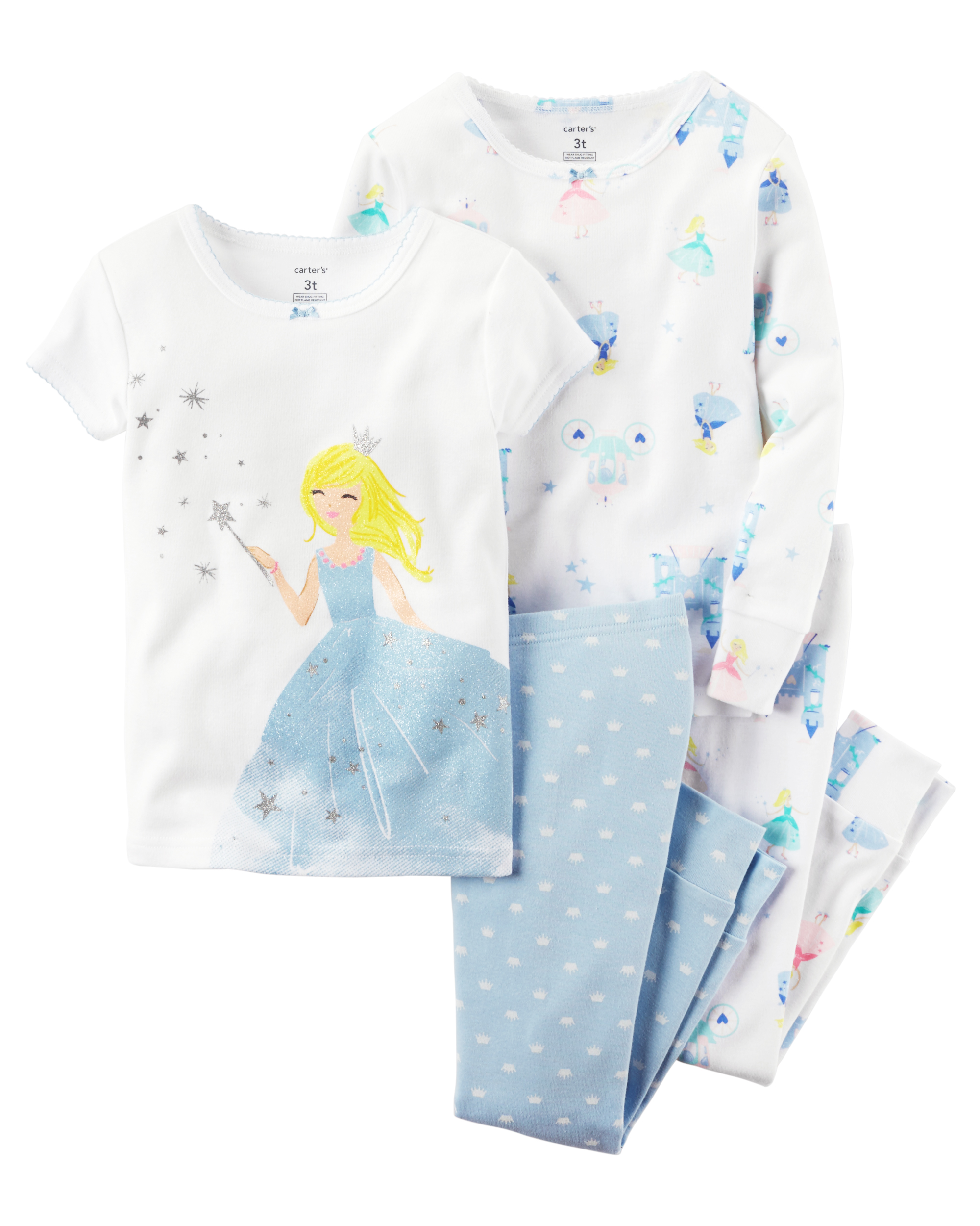 Carter's Infant & Toddler Girls' 4-Pc. Pajama Set - Princess