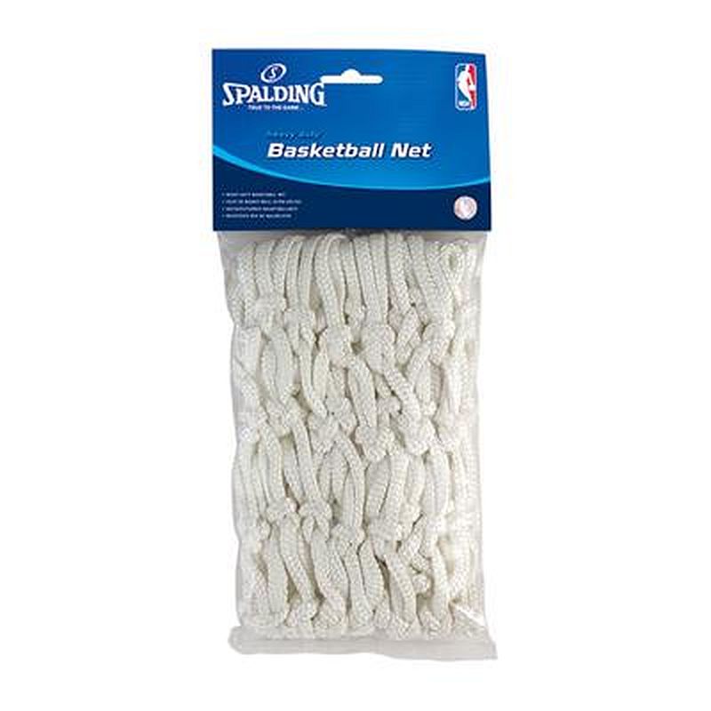 Spalding Heavy Duty White Polyester Basketball Net - 220 grams
