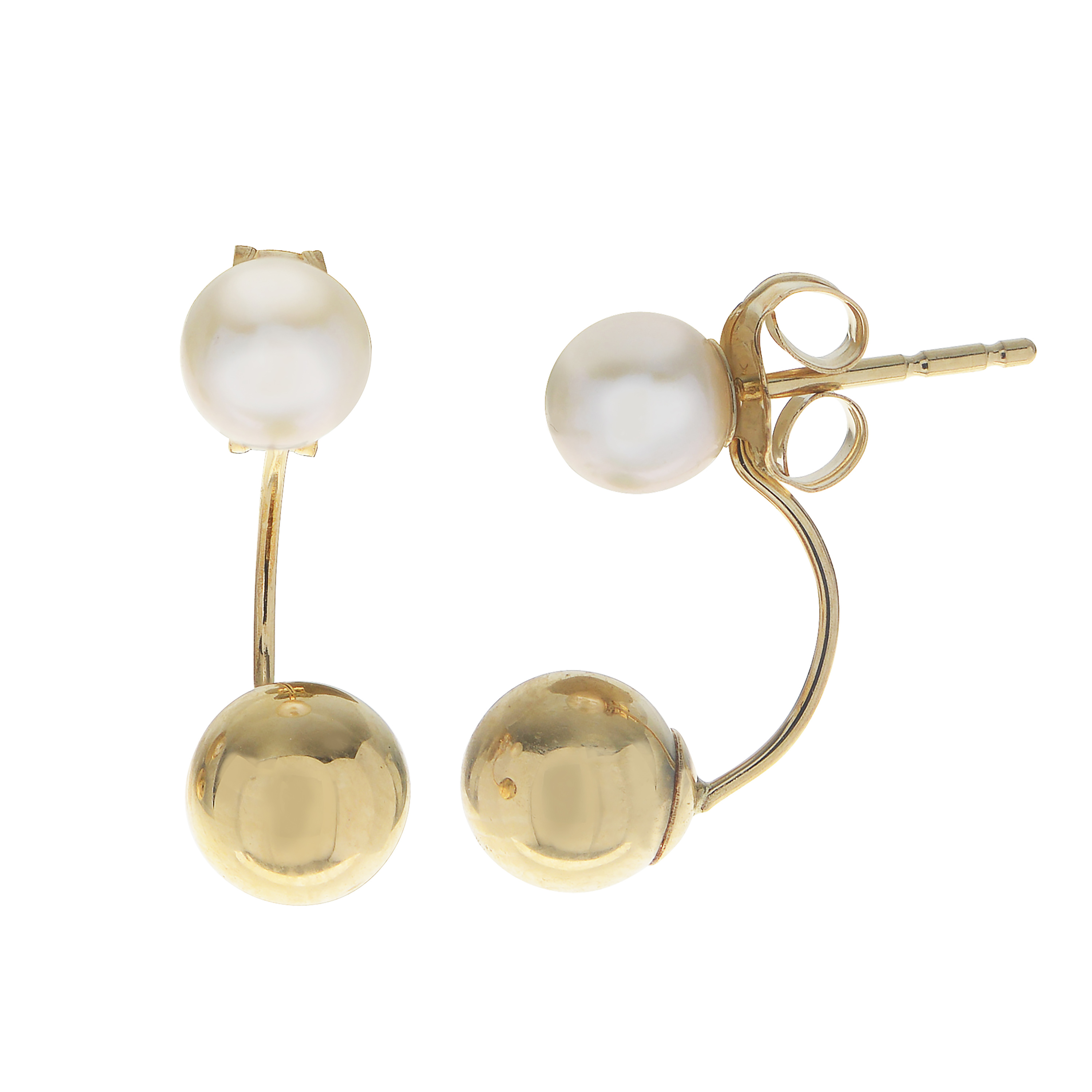 PearLustre by Imperial 10K White Freshwater Pearl Suspension Earrings