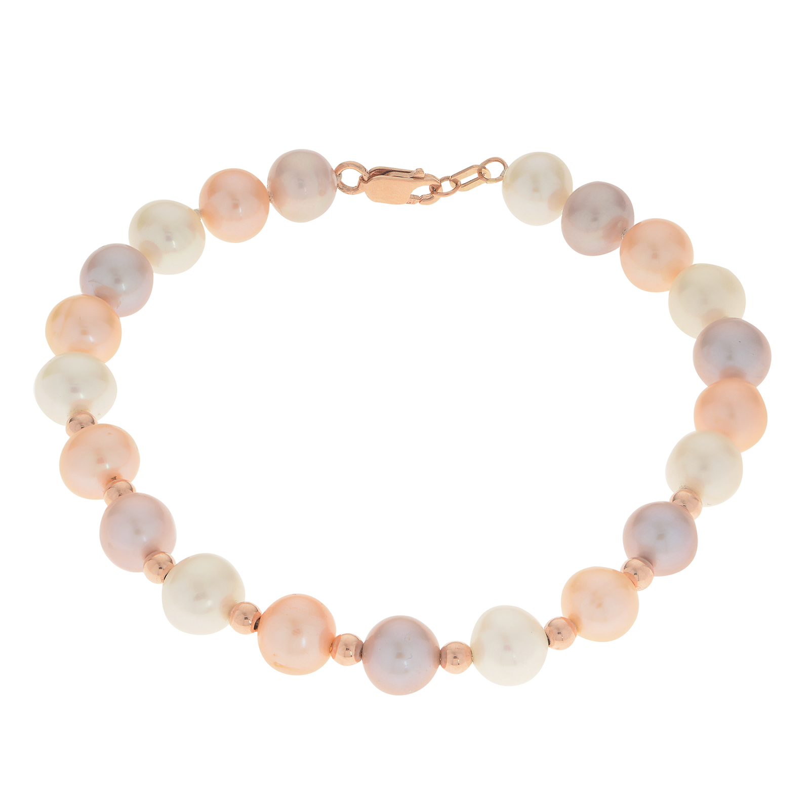 PearLustre by Imperial 14KR Multi-color Freshwater Pearl and Bead Bracelet