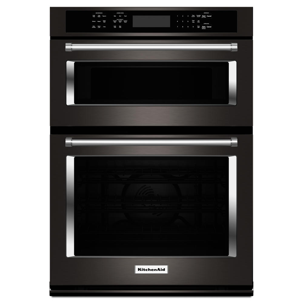 KitchenAid KOCE500EBS  30" Combination Wall Oven w/ Even-Heat&#8482; True Convection (Lower Oven) -  Black Stainless