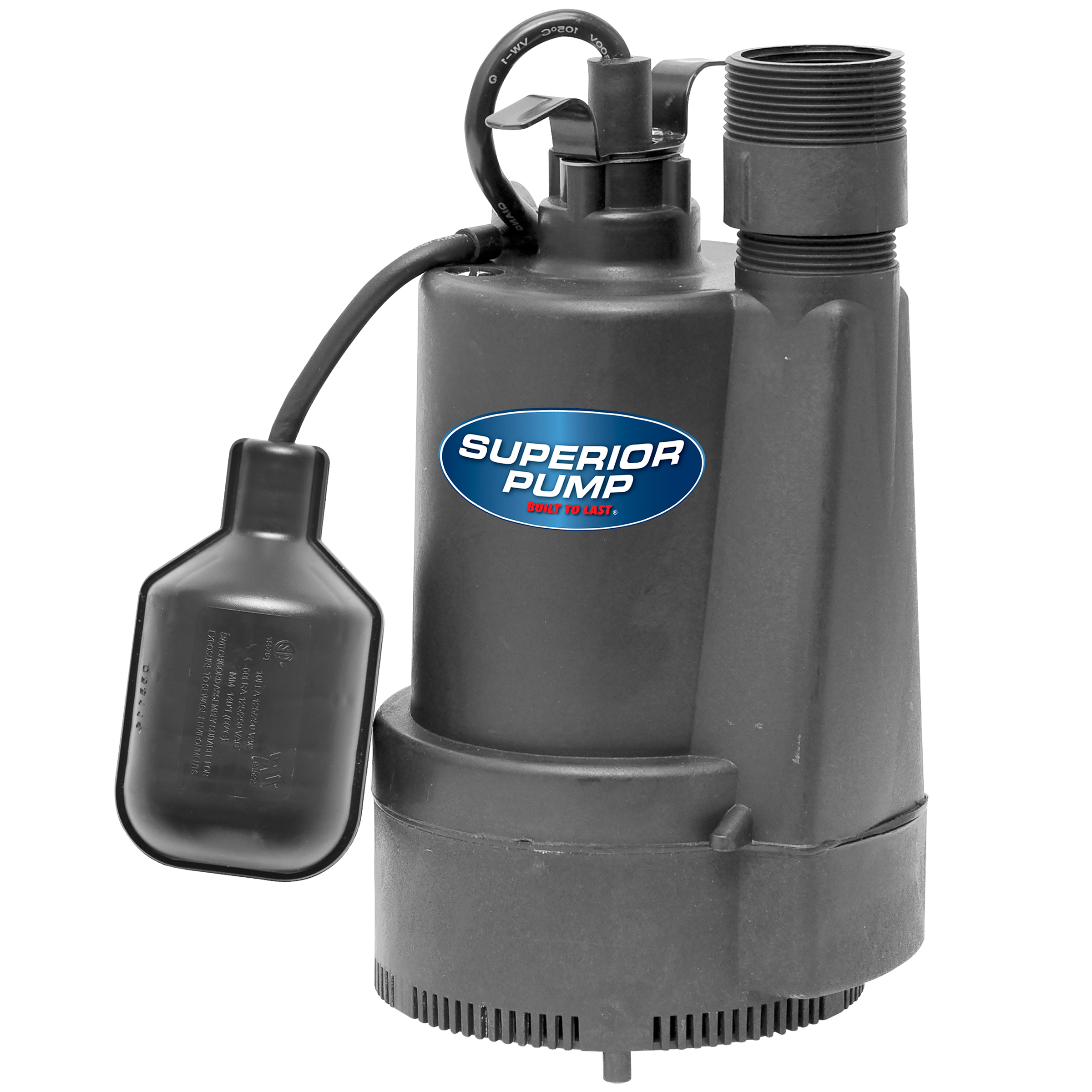 Superior Pump 1/3 HP Submersible Plastic Tethered Sump Pump