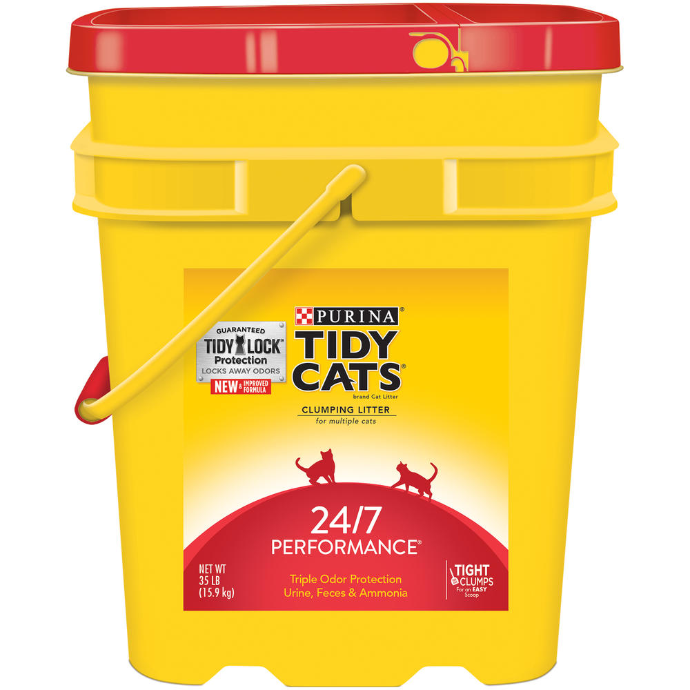 Tidy Cats Clumping Litter 24/7 Performance for Multiple Cats 35 lb. Pail