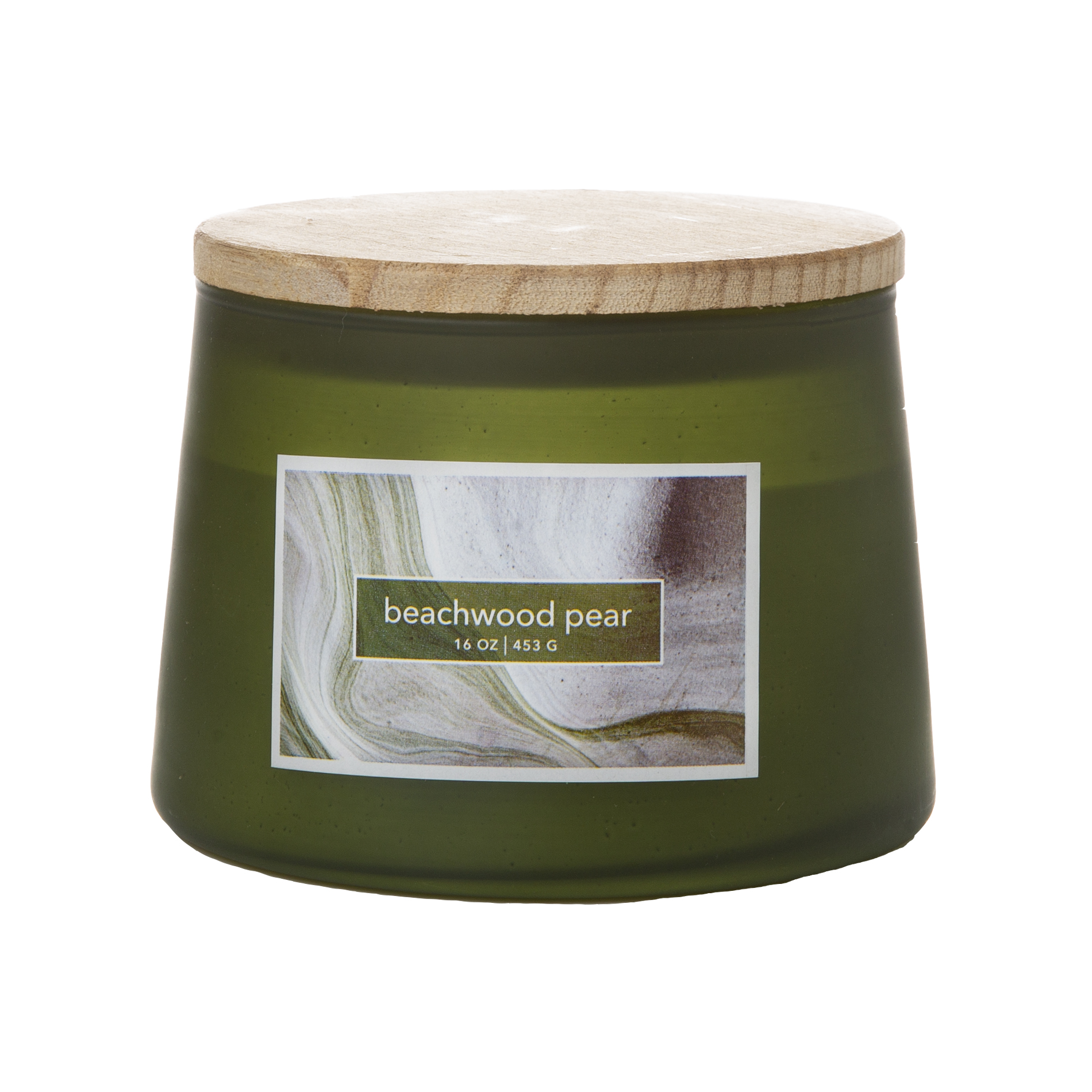 16oz. Frosted Jar Scented Candle with Wood Lid Beachwood Pear Shop Your Way Online Shopping