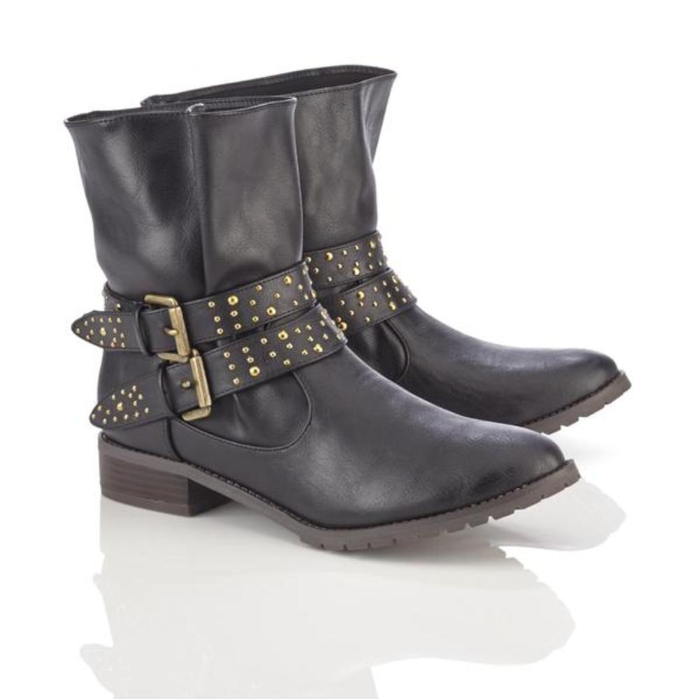 Restricted Women's Bakersfield Black Strapped Ankle Boot