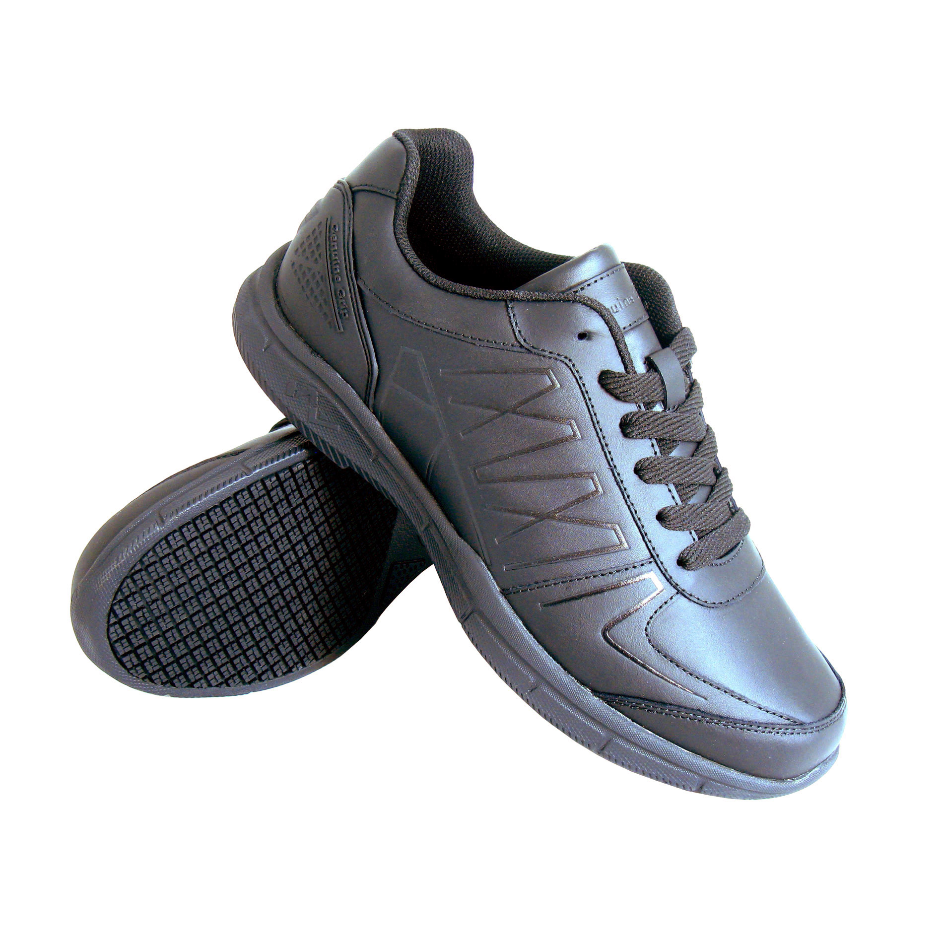 Genuine Grip Men's #1600 Slip-Resistant Athletic Work Shoe Wide Width Available - Black