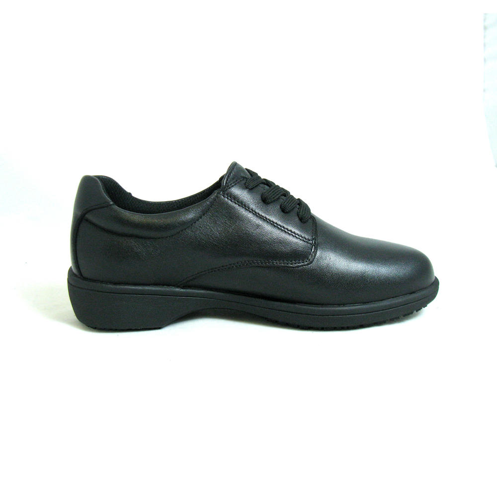 Genuine Grip Women Slip-Resistant Leather Work Oxford #420 - Black