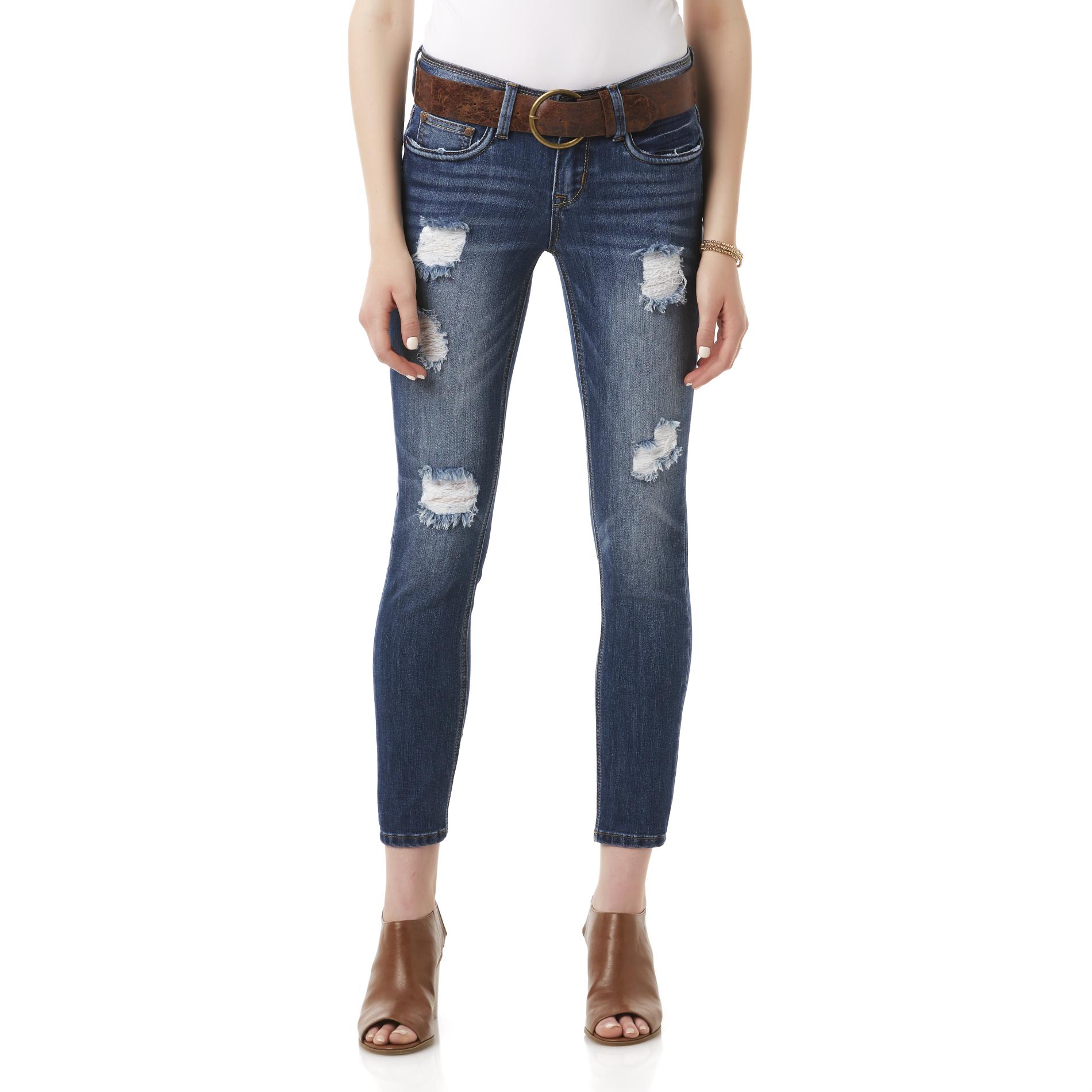 Dollhouse Women's Belted Skinny Jeans