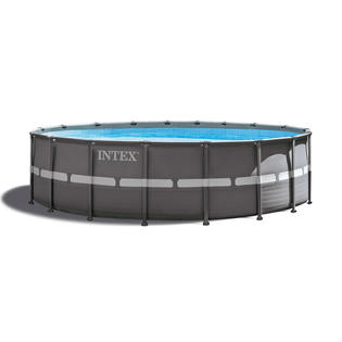 Intex 18 X 52 Round Ultra Frame Pool W 2 100gph Sand Filter Pump Debris Cover Ground Cloth Ladder Setup Dvd