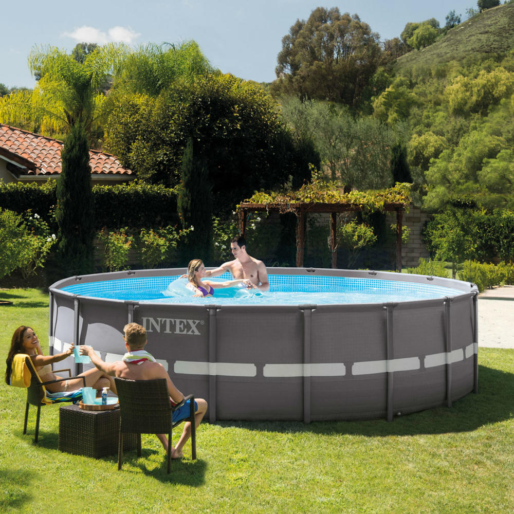 Intex 16' x 48" Round Ultra Frame Pool with Filter Pump