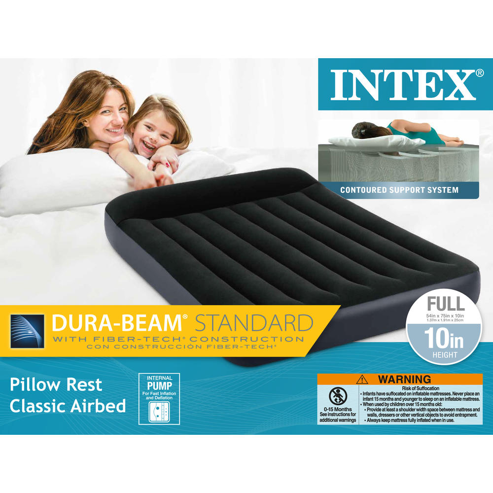 Intex Pillow Rest Classic Full Airbed with Fiber-Tech Technology
