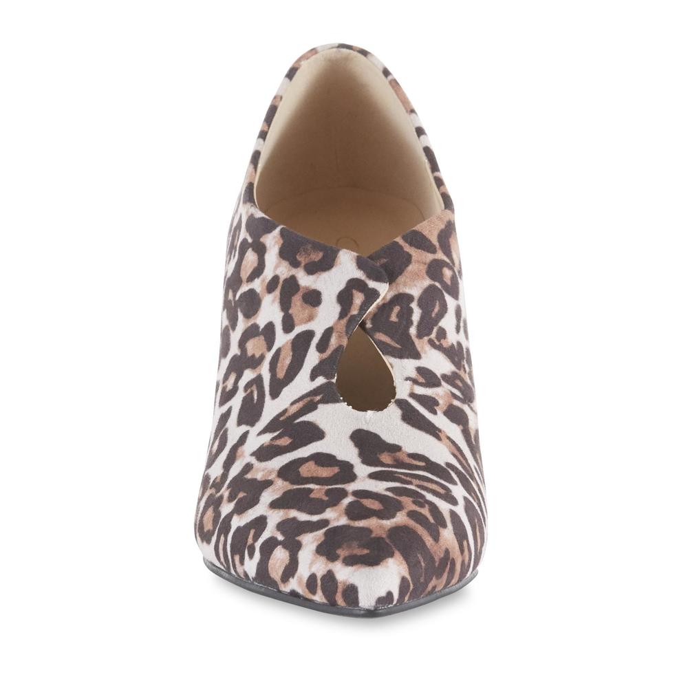 Jaclyn Smith Women's Natalie Pointed Toe Pump - Brown/Leopard