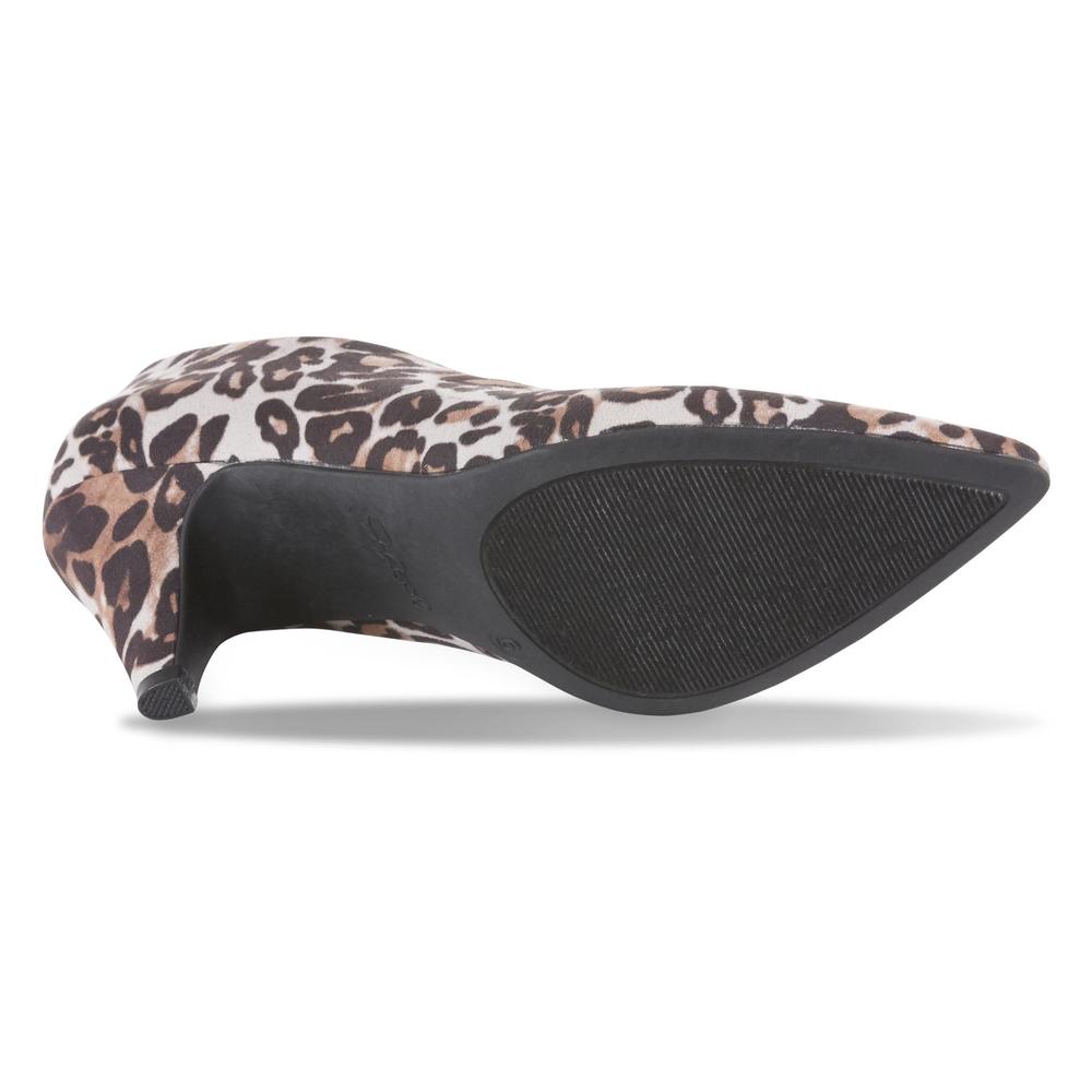 Jaclyn Smith Women's Natalie Pointed Toe Pump - Brown/Leopard
