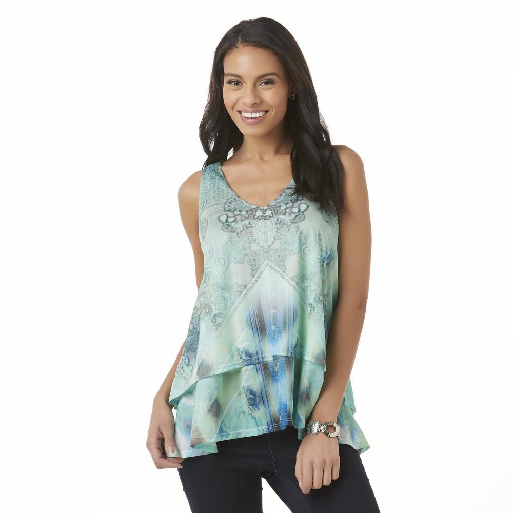 Live and Let Live Women's Sleeveless Top - Paisley
