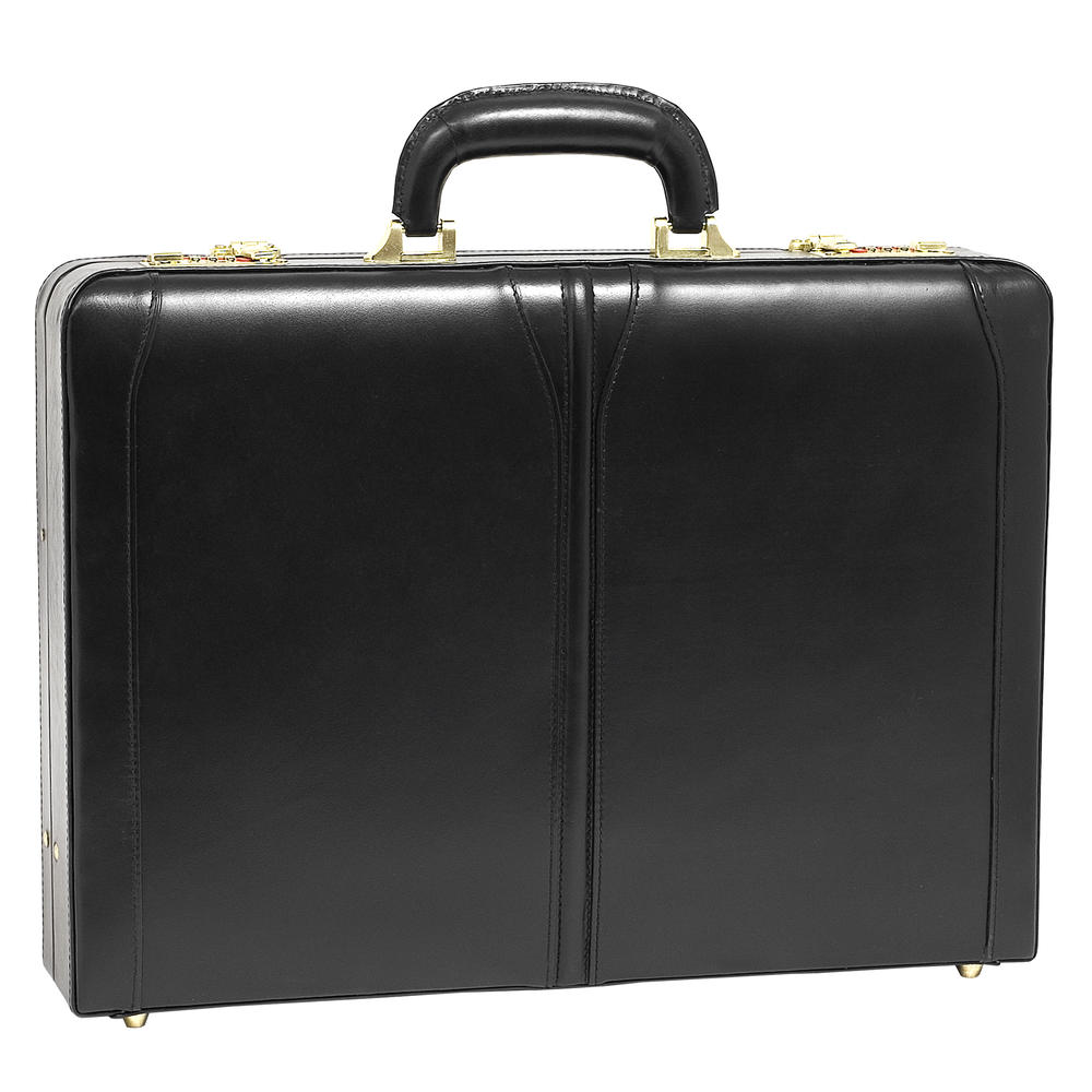 McKlein® Lawson 80455 Black Leather Attache Case
