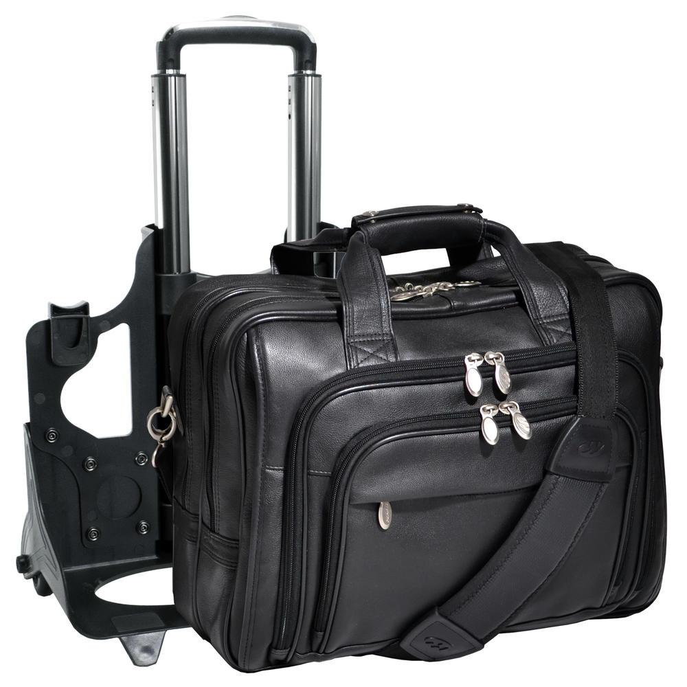 McKlein&reg; Gold Coast 43185 Black 17 Detachable-Wheeled Laptop Case