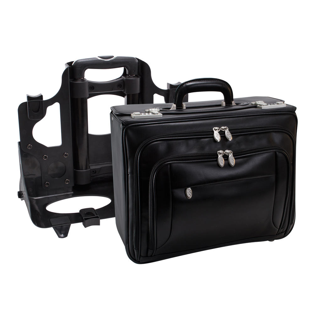 McKlein® Sheridan 84665 Black 17 DetachableWheeled Catalog Case