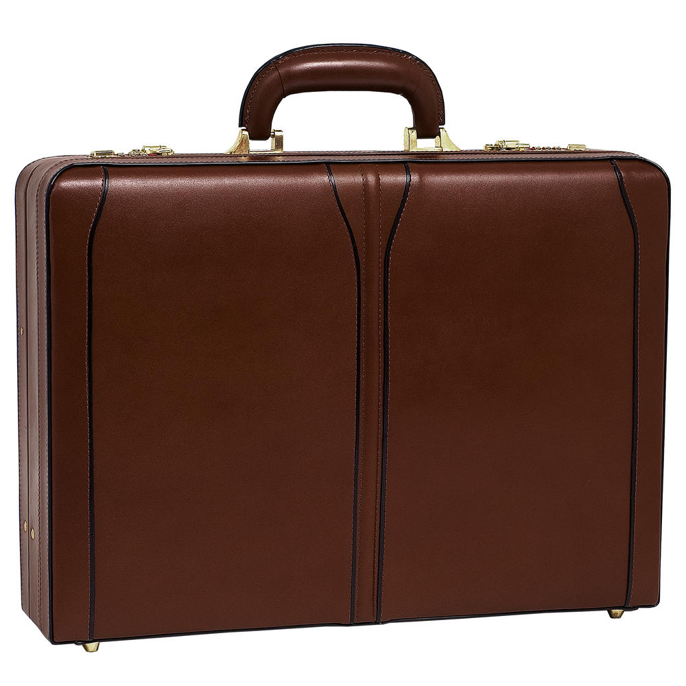 McKlein® Turner 80484 Brown Leather Expandable Attache Case