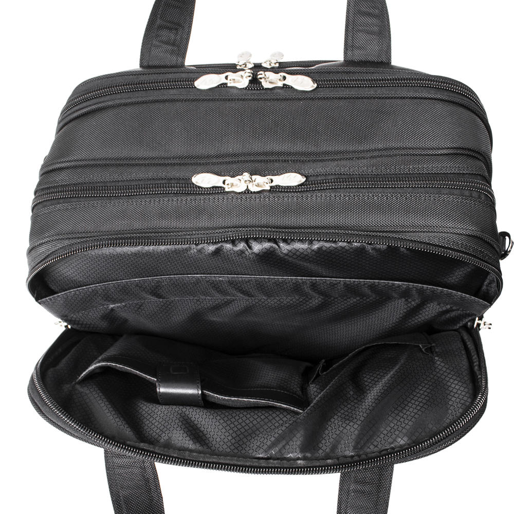 McKlein&reg; Chicago 73585 Black 17 Detachable-Wheeled Laptop Overnight with Removable Brief