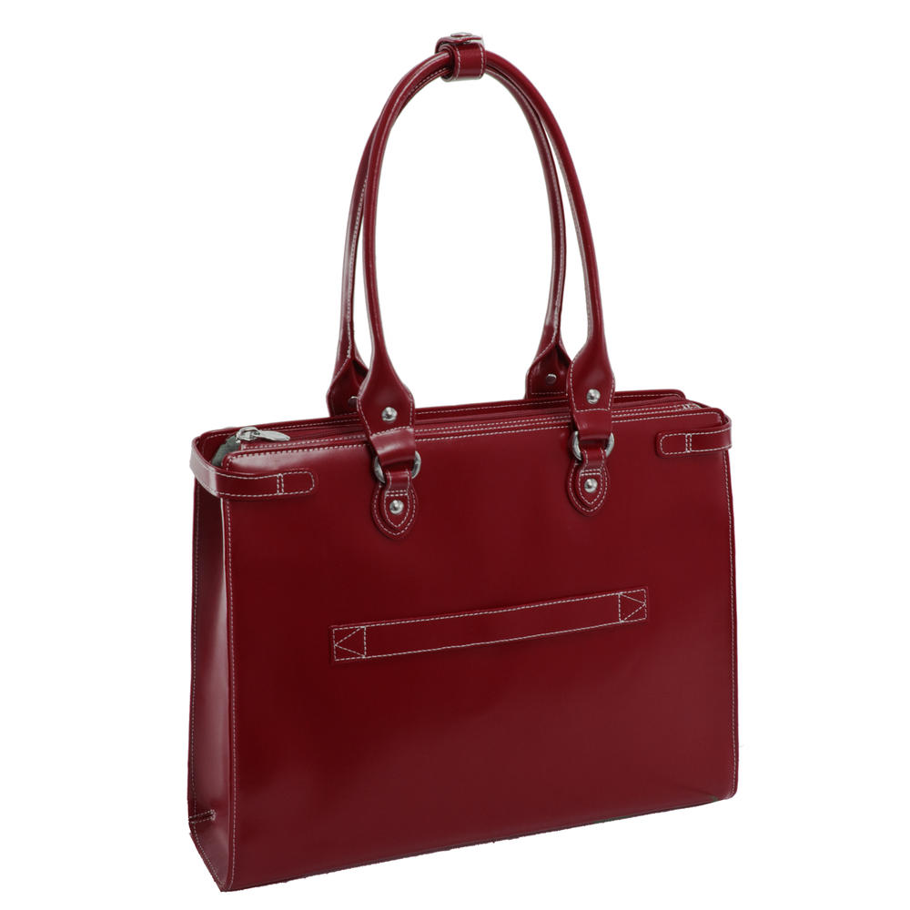 McKlein&reg; McKlein W Series, WINNETKA, Genuine Cowhide Leather, Ladies' Laptop Briefcase, Red (94836)