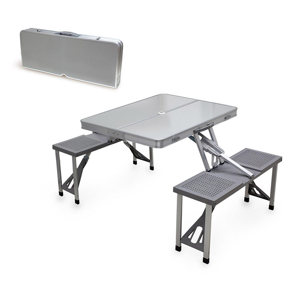 Picnic Time Portable Picnic Table with Seats - Aluminum