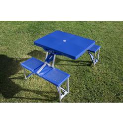 Picnic Time ONIVA - a Picnic Time Brand Portable Folding Picnic Table with Seating for 4, Blue