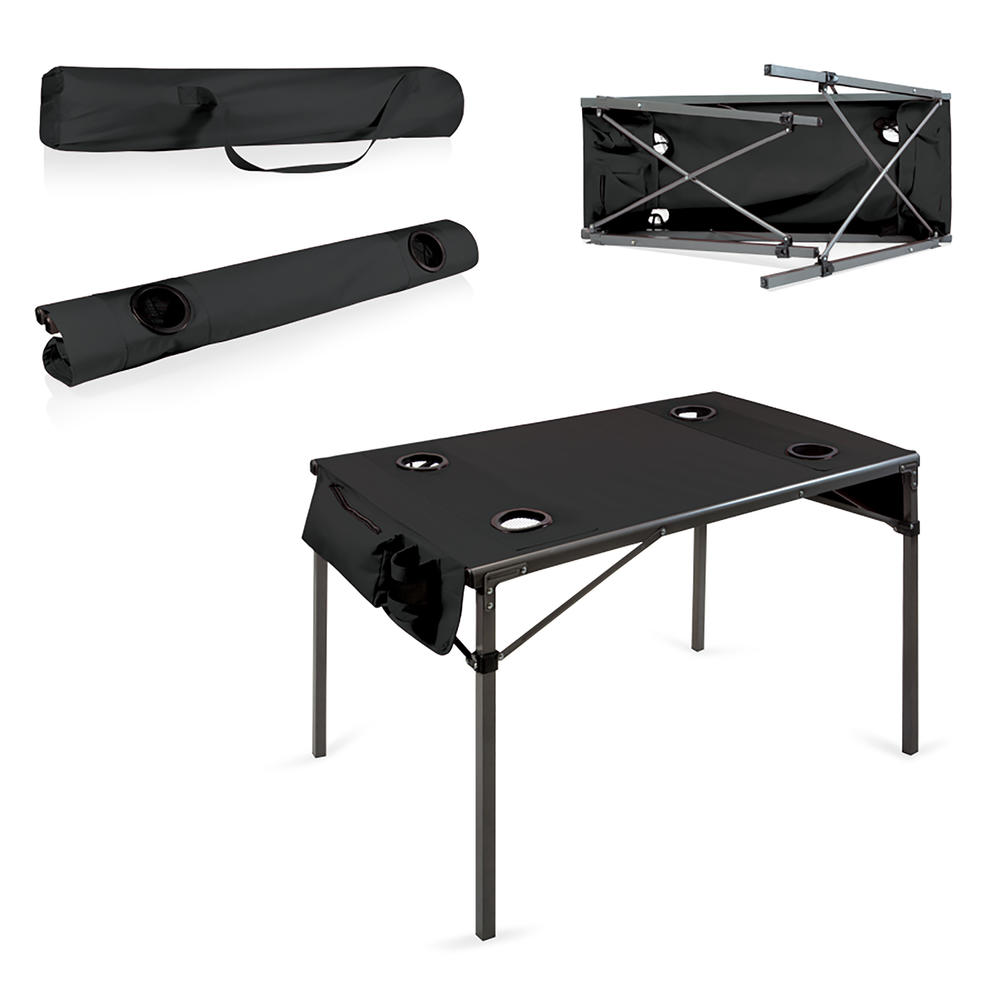 Picnic Time Travel Table Portable Folding Table - Black