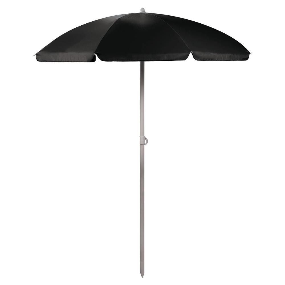 Picnic Time 5.5 ft. Portable Beach Umbrella - Black