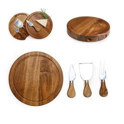 Picnic Time Primitives By Kathy toscana - a picnic time brand brie acacia wood cheese board set with cheese tools