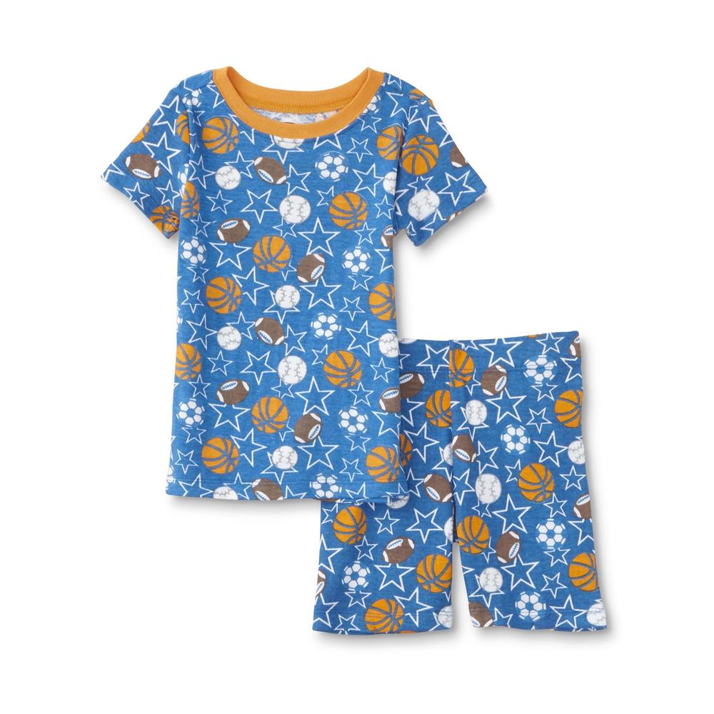 WonderKids Infant & Toddler Boys' Graphic Pajama Shirt & Shorts - Sports