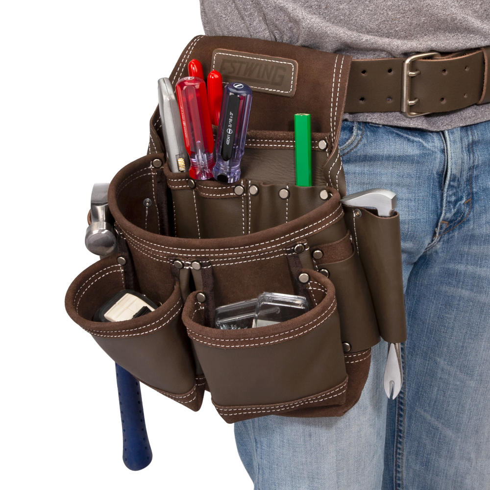 Estwing 9-Pocket Full Leather Framer's Pouch
