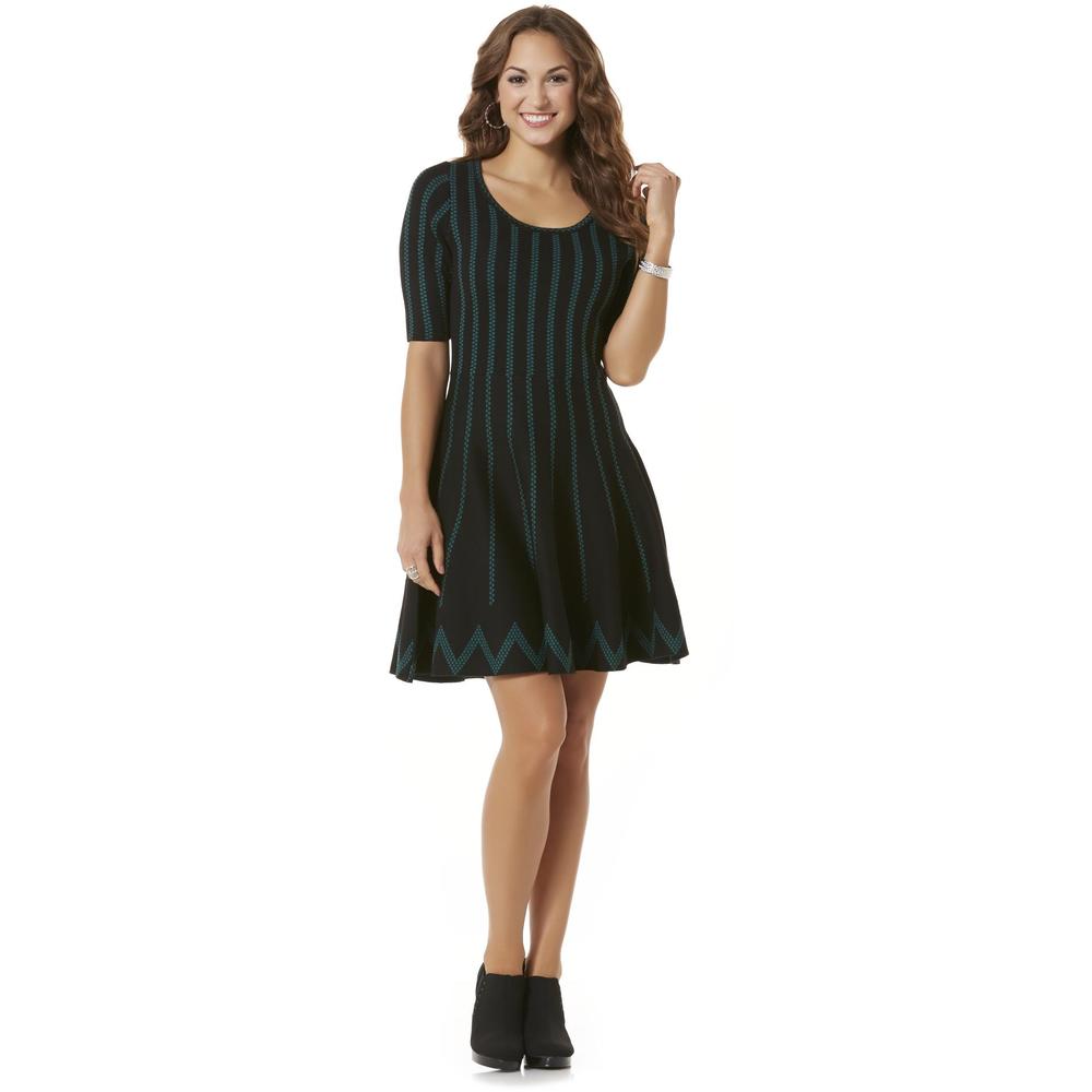 Gabby Skye Women's Sweater Dress - Striped