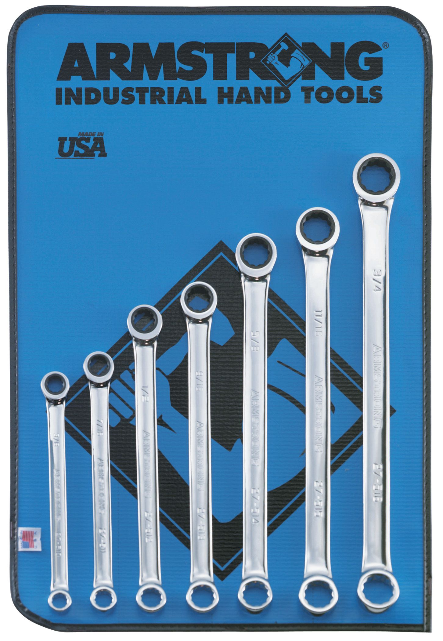 Armstrong 7 pc. 12 pt. Full Polish Box Ratcheting Wrench Set