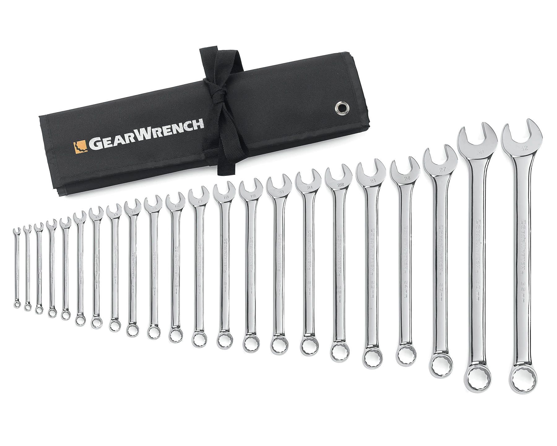 GearWrench 22-piece Long Pattern Metric Combination Wrench Set
