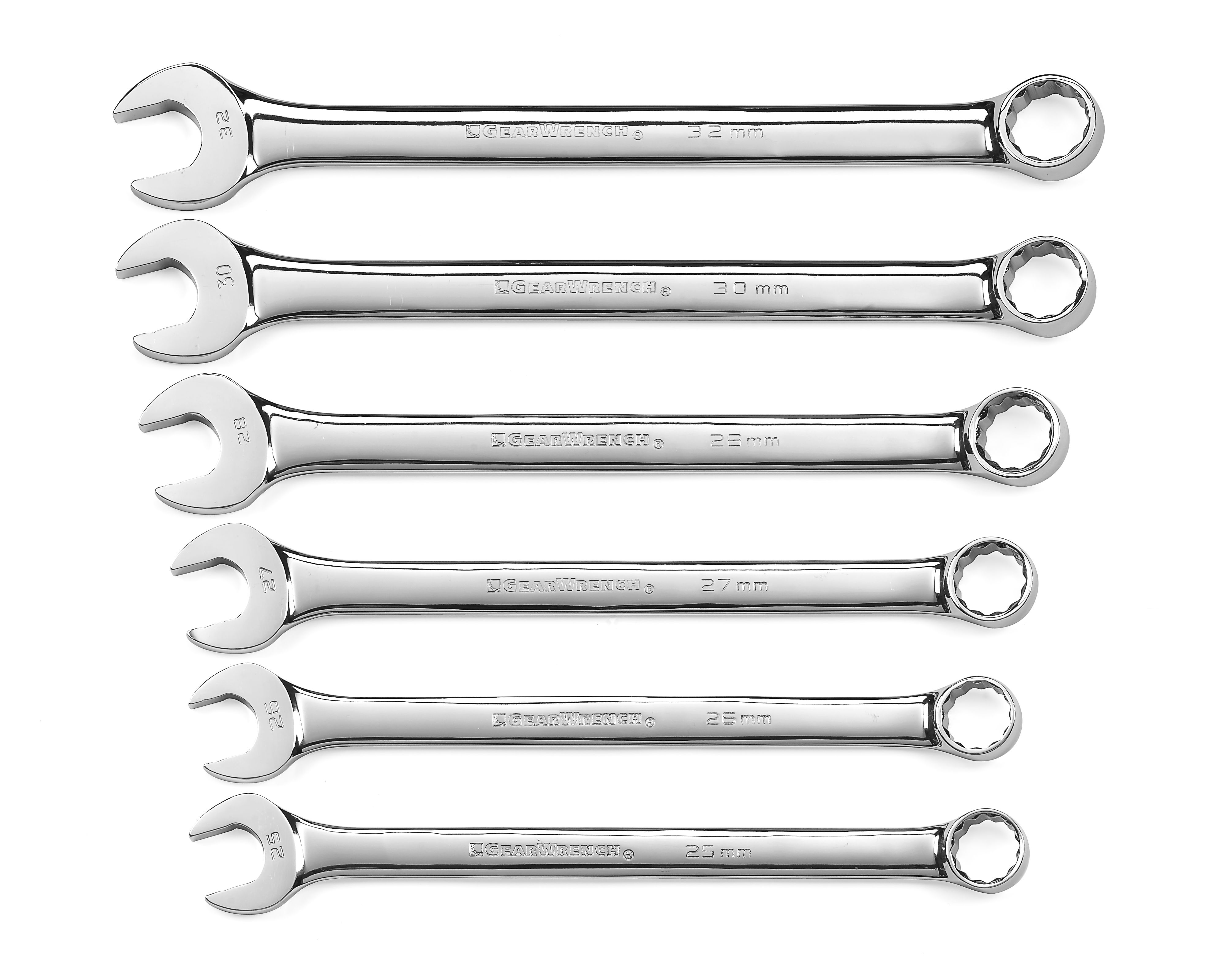 GearWrench 6 pc. Metric Long Pattern Combination Wrench Set