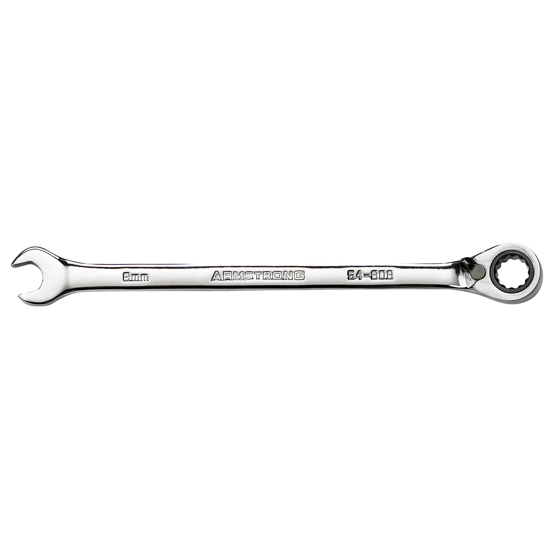 Armstrong 19mm 12 Point Full Polish Reversible Combination Ratcheting Wrench