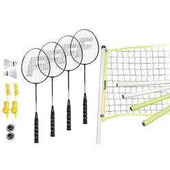 Franklin Sports Badminton Set â€” Includes 4 Steel Raquets, 1 Net, 2 Shuttlecocks, and 1 Carry Bag â€” Advanced Set