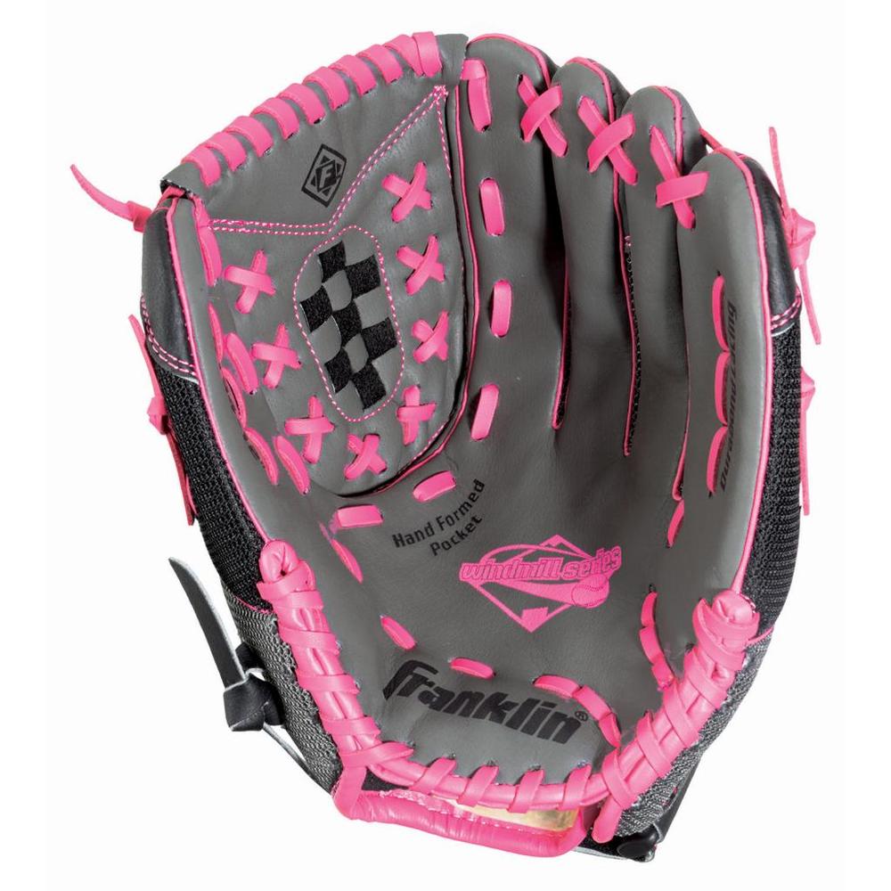 Franklin Sports 11.0" Gray/Pink Mesh PVC Windmill Series Right Handed Thrower Softball Glove