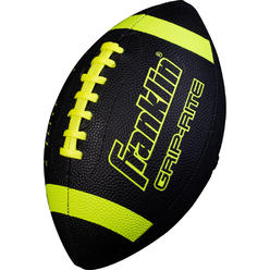 Franklin Sports Junior Size Football - Grip-Rite Youth Footballs - Extra Grip Synthetic Leather Perfect for Kids - Black and Opt